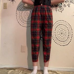 Plaid High Waisted Pants